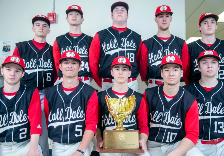 The Hall-Dale baseball team is the defending Class C state champs.