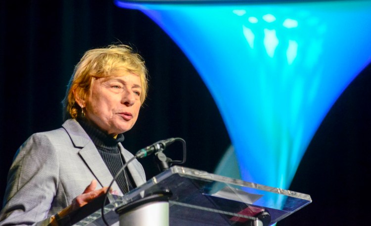 Gov. Janet Mills attends the Maine Governor's Conference on Tourism on Wednesday at the Augusta Civic Center. 