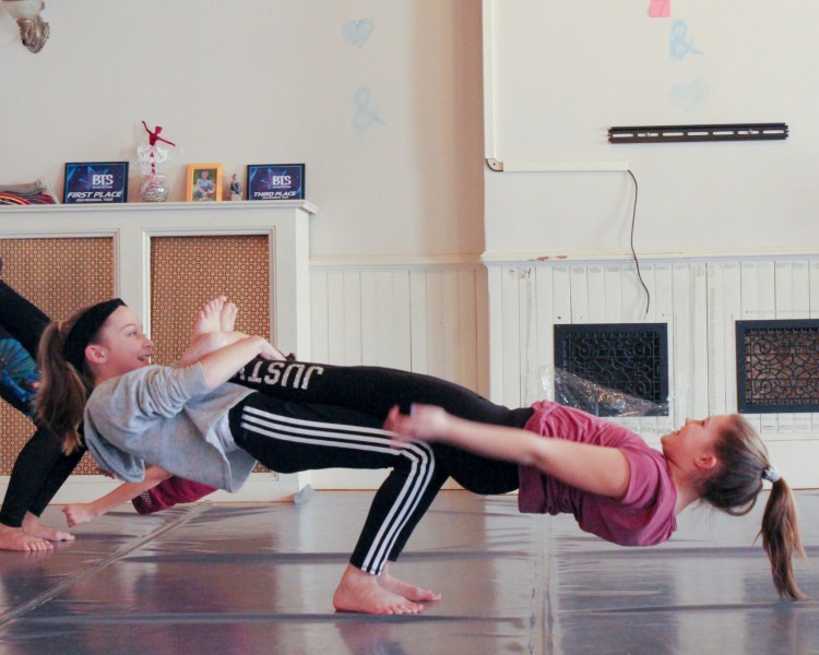 Danica Martin, left, with Abigail Cooley.