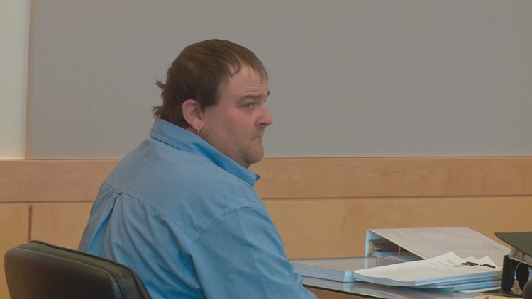 Jessee Mackin of Millinocket is charged with manslaughter in the death of his girlfriend's 6-month-old son. His trial started Tuesday in Bangor.