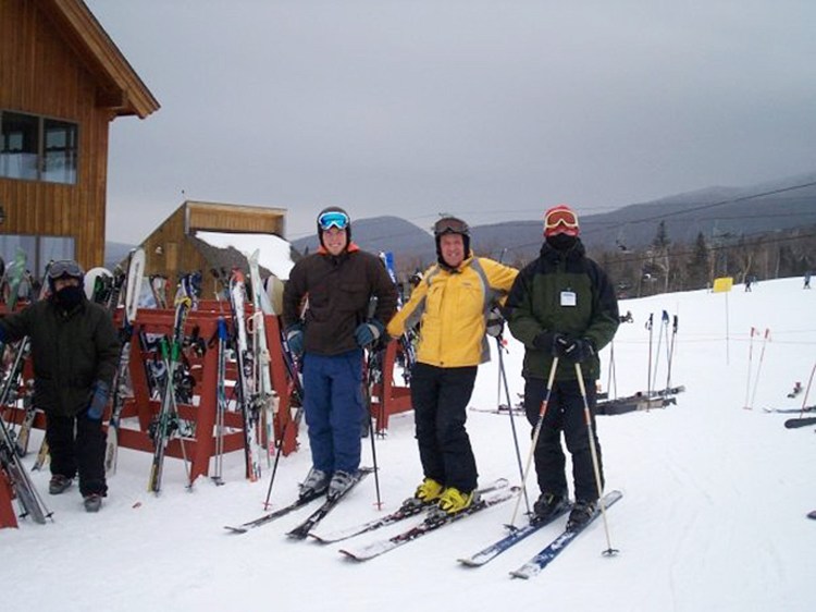 Josh Christie, from left, John Christie and Jake Christie at Saddleback Mountain. 