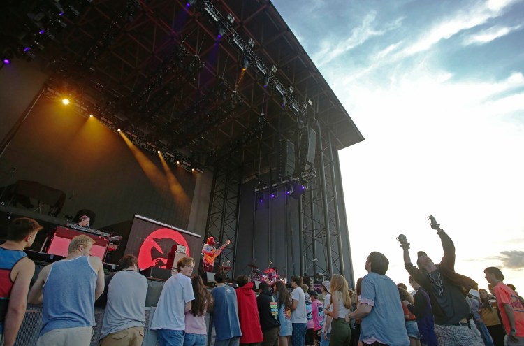 Thundercat performs at the opening night at Maine Savings Pavilion at Rock Row on May 26. The city of Westbrook received 237 noise complaints during the inaugural concert.