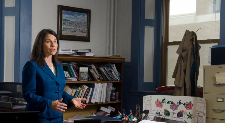 Maeghan Maloney, district attorney of Kennebec and Somerset counties, in her office Oct. 11 in Augusta.