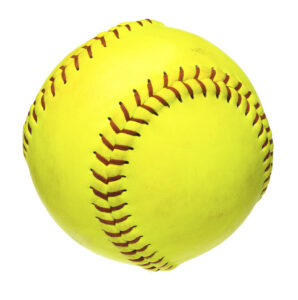 Softball ball isolated on white background