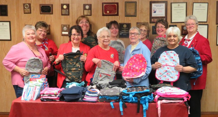 Tardiff-Belanger American Legion Auxiliary Unit 39 members, front from left are Irma Fluet, Nancy Misiaszek, Betty Dow, Ann Cody and Maxine Dube. Back from left are Robin Turek, Pat Santoni, Tina Boudreau, Wanda Kranz, Harriet Bryant and Sharon Ziacoma.