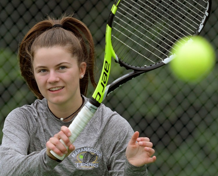 Maranacook's Madelyn Dwyer is the Kennebec Journal Girls Tennis Player of the Year.