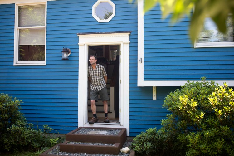 Michael Lyle has volunteered to host a family of asylum seekers at his home in Cape Elizabeth. The divorced 58-year-old father of two children said he saw it a way to counter anti-immigrant views. He said he isn't liberal or religious, "just a human." 