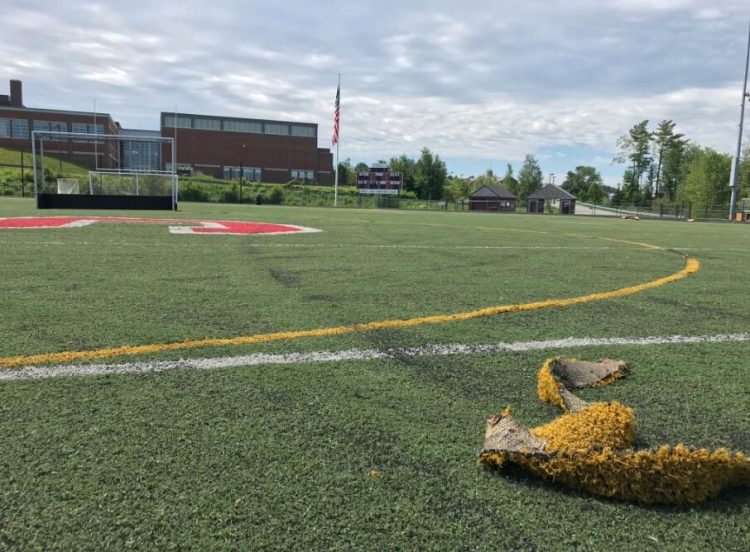 The Scarborough High School athletic field was reopened July 10, more than a week after someone drove onto the turf and caused significant damage. 