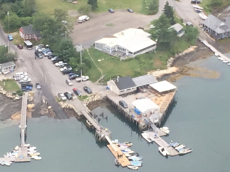 The Maine Marine Patrol posted this photo on its Facebook page to show the area of the search for a man whose skiff was found adrift in Round Pond Harbor on Tuesday.