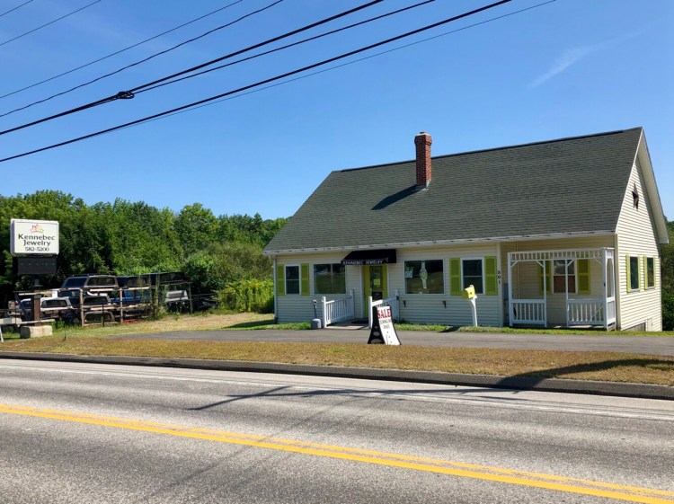 Kennebec Jewelry, as seen Monday morning. The store, which was burglarized last week, was closed Monday.