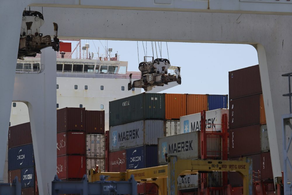 Container Ship Kota Ekspres Unloaded