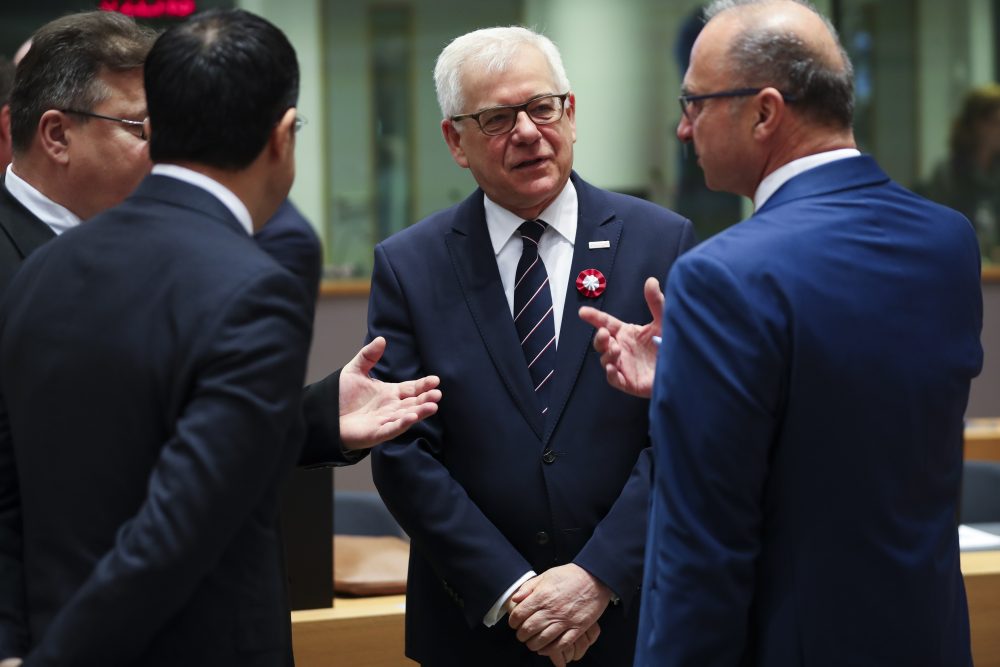 Gordan Grlic Radman, Jacek Czaputowicz, Linas Linkevicius, Carmelo Abela