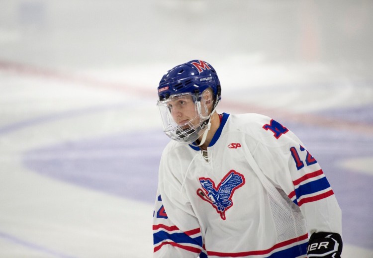 Messalonskee High School's Dylan Cunningham is the Central Maine Hockey Player of the Year.