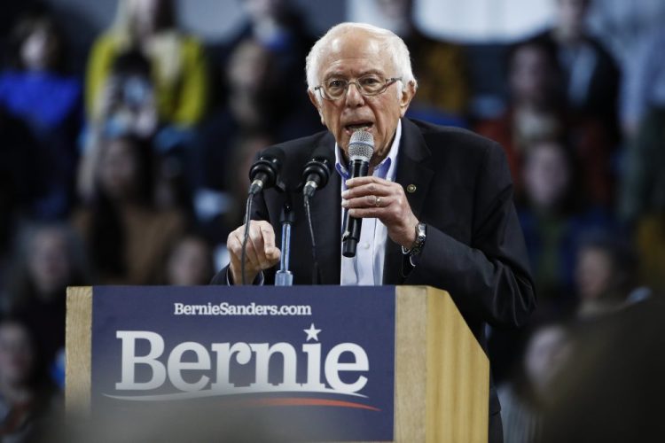 Democratic presidential candidate Sen. Bernie Sanders, I-Vt., speaks during a campaign event Thursday in Spartanburg, S.C. The South Carolina primary is Saturday, followed by Super Tuesday next week.