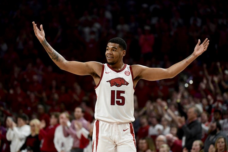 Arkansas guard Mason Jones, who was the co-SEC player of the year, has declared for the NBA draft. 