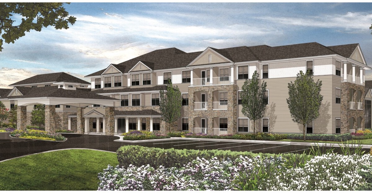 Rendering of new HarborChase assisted living and memory care facility in South Portland
