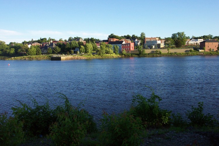 Looking across the St. Croix River from Canada to Calais

