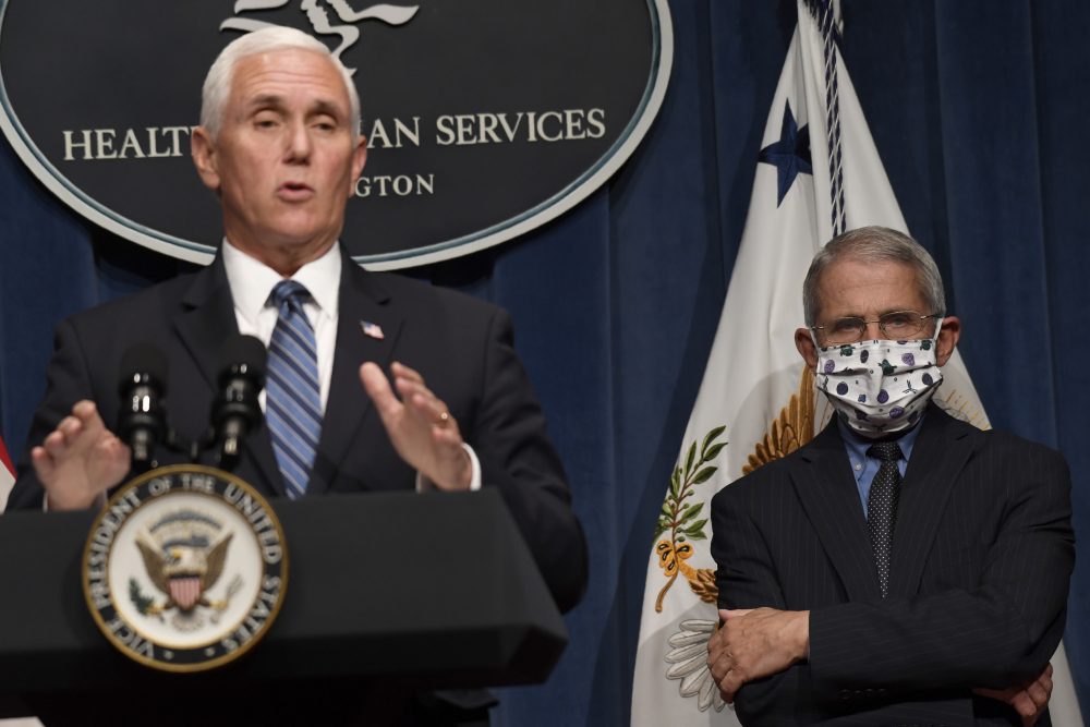 Anthony Fauci, Mike Pence