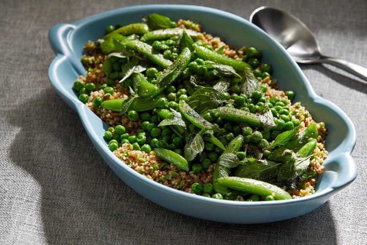 Bulgur Pilaf with Spring Peas.