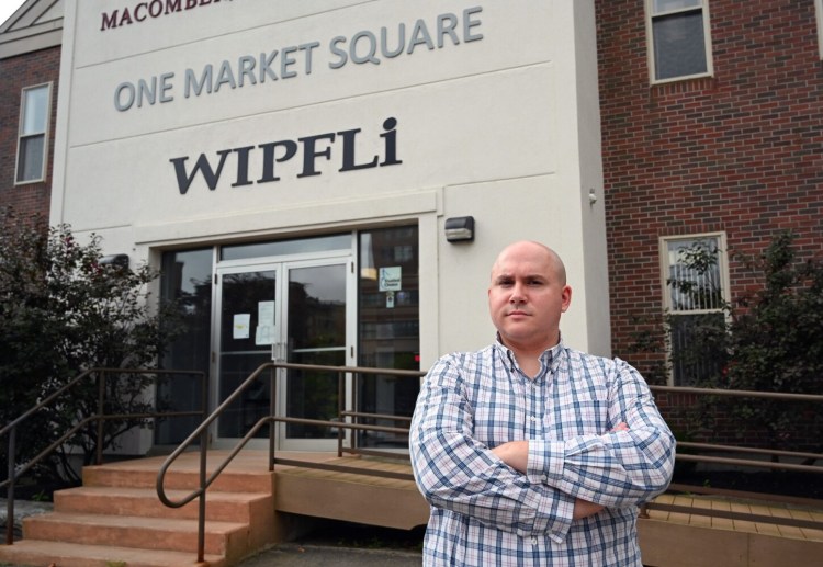 AUGUSTA, ME - SEPTEMBER 9: Senior Tax Manager Mike Santo outside Wipfli in Augusta Wednesday, September 9, 2020. (Staff Photo by Shawn Patrick Ouellette/Staff Photographer)