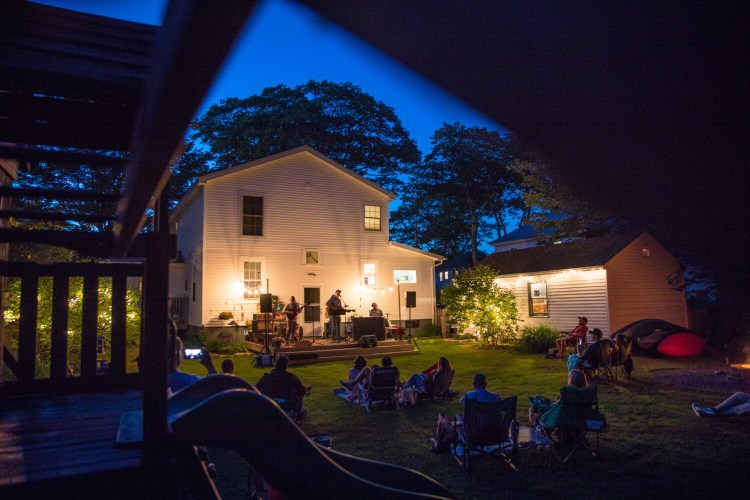 Pete Kilpatrick and his band playing a show in Kilpatrick's Brunswick backyard in June. 