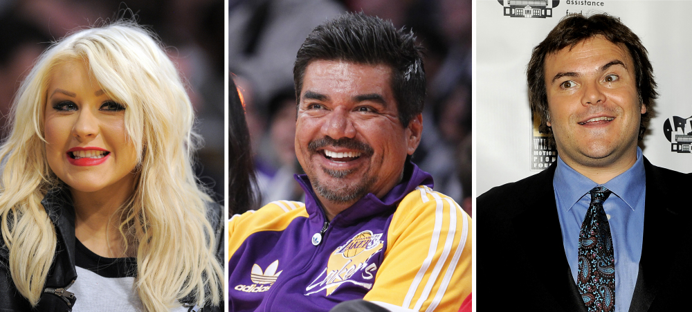 Christina Aguilera, George Lopez, Jack Black
