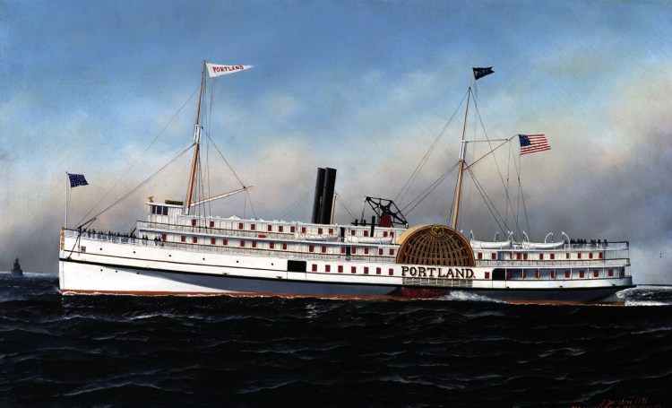 The S.S. Portland pained by Antonio Nicolo Jacobsen, 1891