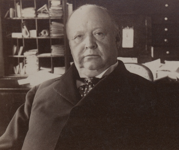 Thomas Brackett Reed, photographed in his office, 1898.
