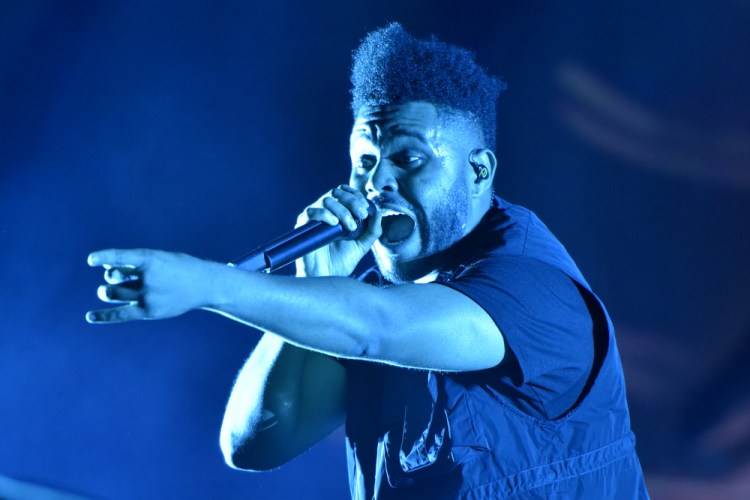 The Weeknd performs on day three at Lollapalooza in Chicago on Aug 4, 2018.