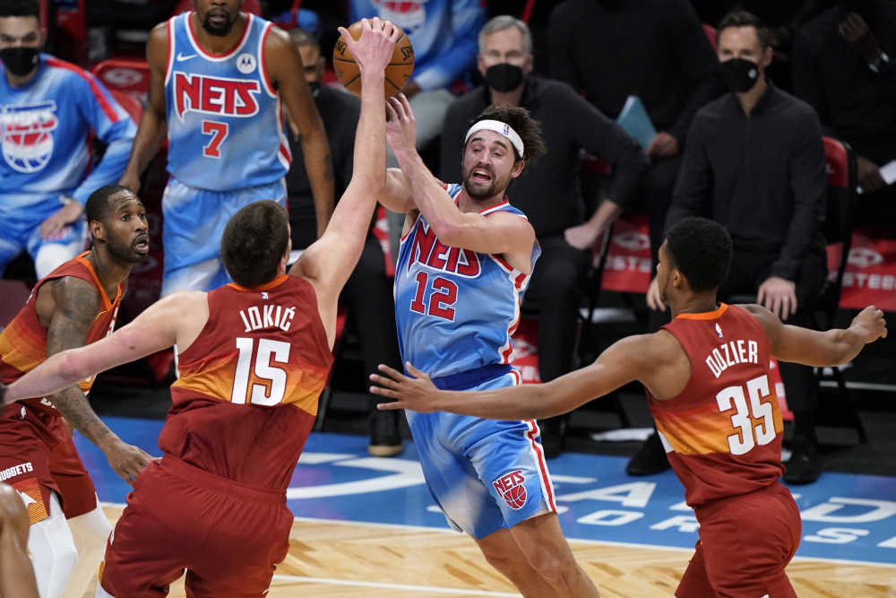 Joe Harris, Nikola Jokic, PJ Dozier