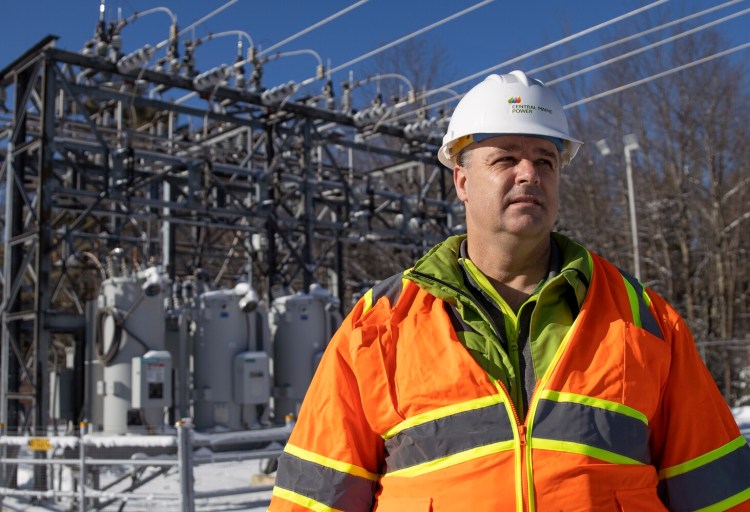 Chris Fullarton of Central Maine Power says the company’s substation off Two Rod Road in Scarborough, built about 20 years ago, cannot currently handle the wave of proposed solar projects. The utility initially told solar developers it would need to charge them millions of dollars for upgrades, but now it says there may be a cheaper solution.