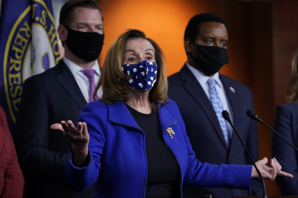 Nancy Pelosi, Eric Swalwell, Joe Neguse