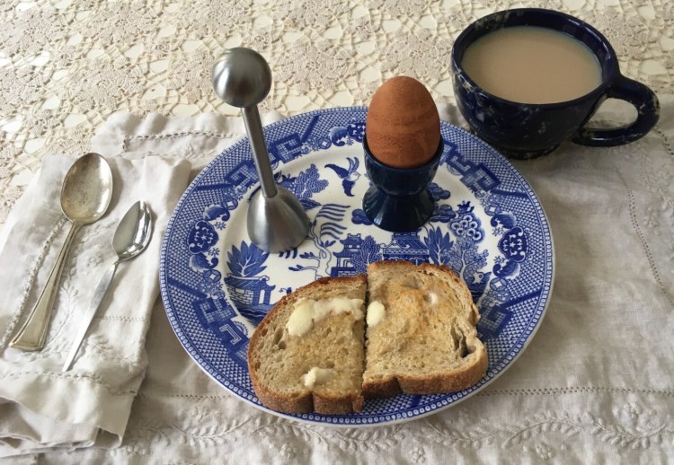 Three-Minute Eggs and buttered toast