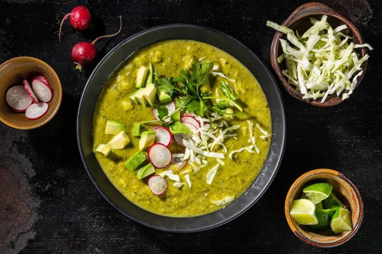 Vegan Pozole Verde. MUST CREDIT: Photo by Rey Lopez for The Washington Post.