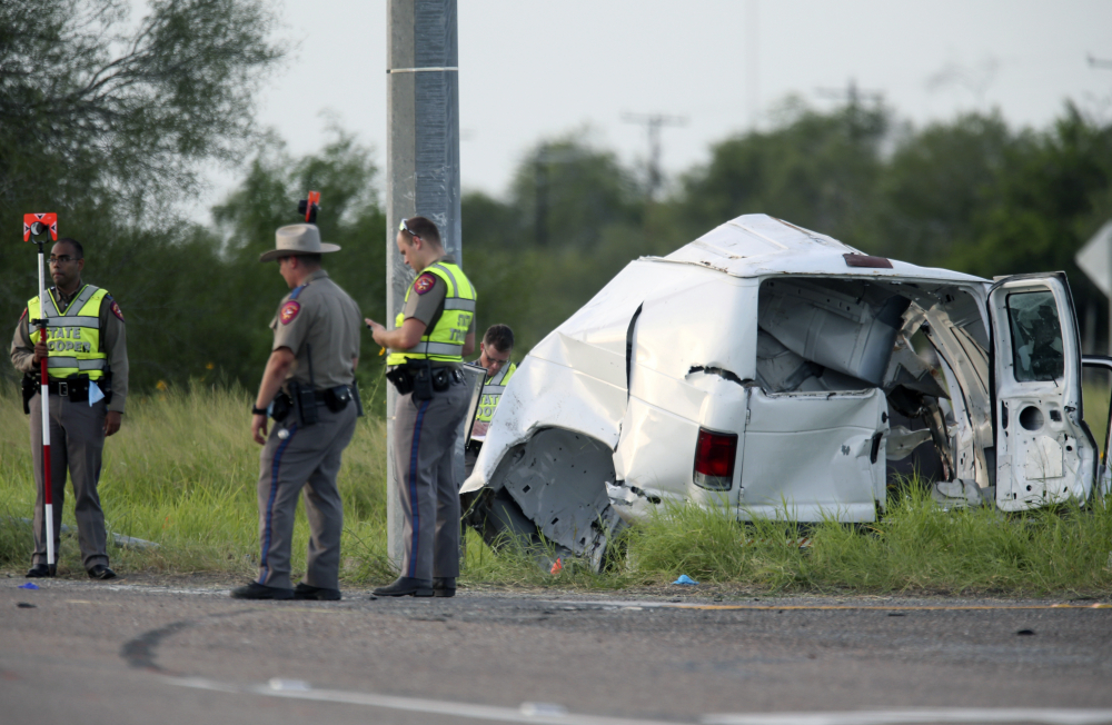 Overloaded Van Crashes