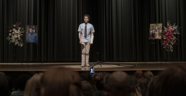 Ben Platt in a scene from "Dear Evan Hansen." 