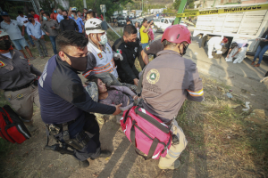 APTOPIX Mexico Migrants Crash