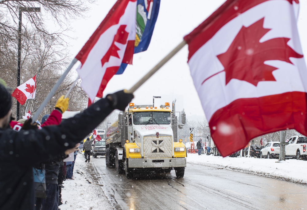 APTOPIX Virus Outbreak Canada Protest