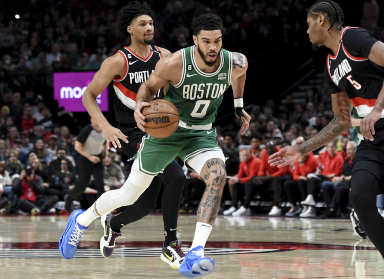 Celtics Trail Blazers Basketball