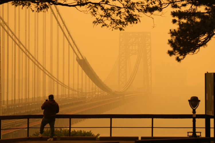 APTOPIX Canada Wildfires New York