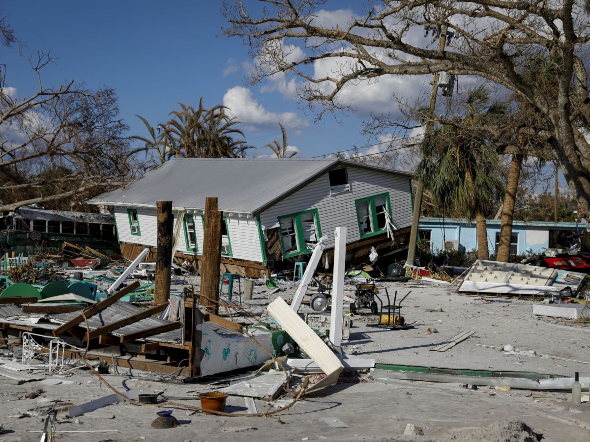 destroyed house
