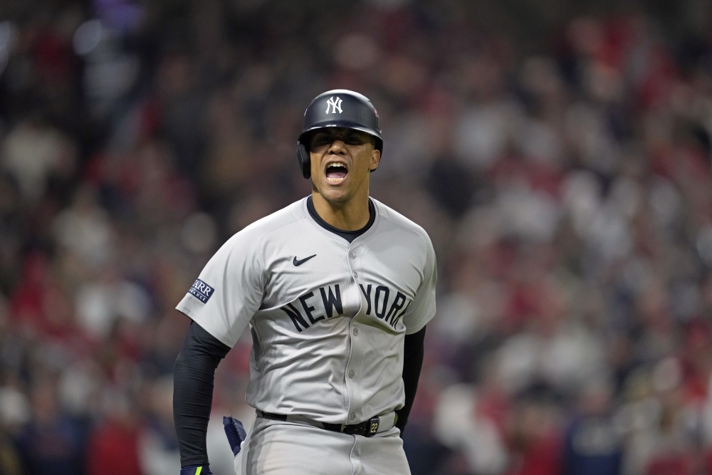APTOPIX ALCS Yankees Guardians Baseball